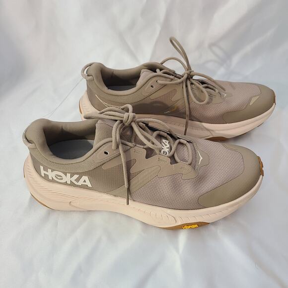 Hoka Transport Sneaker Men's Size 8.5 Lifestyle Shoe Dune/Eggnog Taupe - Picture 8 of 10